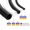 uxcell 1/2 Inch x 25 Ft Split Wire Loom Tubing, Guard Convoluted Flex, Protective Split Cable Conduit, Flexible Wire Protector Tubing, Electrical Cord Cover,White view 2