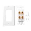 Bealuffe Speaker Wall Plate Speaker Wire Wall Plate, Audio Jack Banana Plug Wall Plate for 2 Speakers view 2