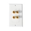 Bealuffe Speaker Wall Plate Speaker Wire Wall Plate, Audio Jack Banana Plug Wall Plate for 2 Speakers view 4
