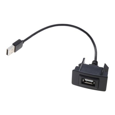 JzcsdkSIL USB Square Dashboard Mount 25cm 9.8'' USB Extension Mount Panel Mount Cable for Car Boats USB Dashboard Port