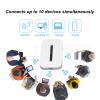 4G LTE Mobile Hotspot, Wireless Portable WiFi for Travel, 10 Connected Devices, 150Mbps Pocket WiFi, for Smartphones, Laptops, TV, for Europe Asia, White view 2