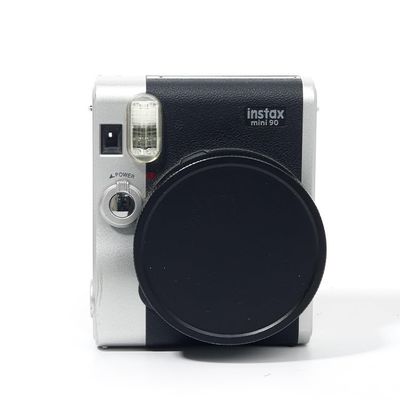 Pidynx Aluminum Alloy Lens Protection Cover for Instax Mini90 Camera, with Anti-Loss Rope (Black)