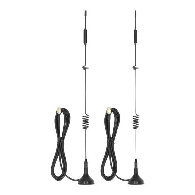 2Pcs Magnetic Antenna Copper Magnetic Antenna, LTE Knurled LTE High Gain SMA Inner Needle Interface Omnidirectional Antennas for 4G Routers 12dbi 700-2700mhz