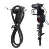 Flash Sync Cable, 3.5 mm Jack Plug to Male Flash PC Sync with Screw Lock, Flash Sync Cable Cord for Stable PC Connection view 1