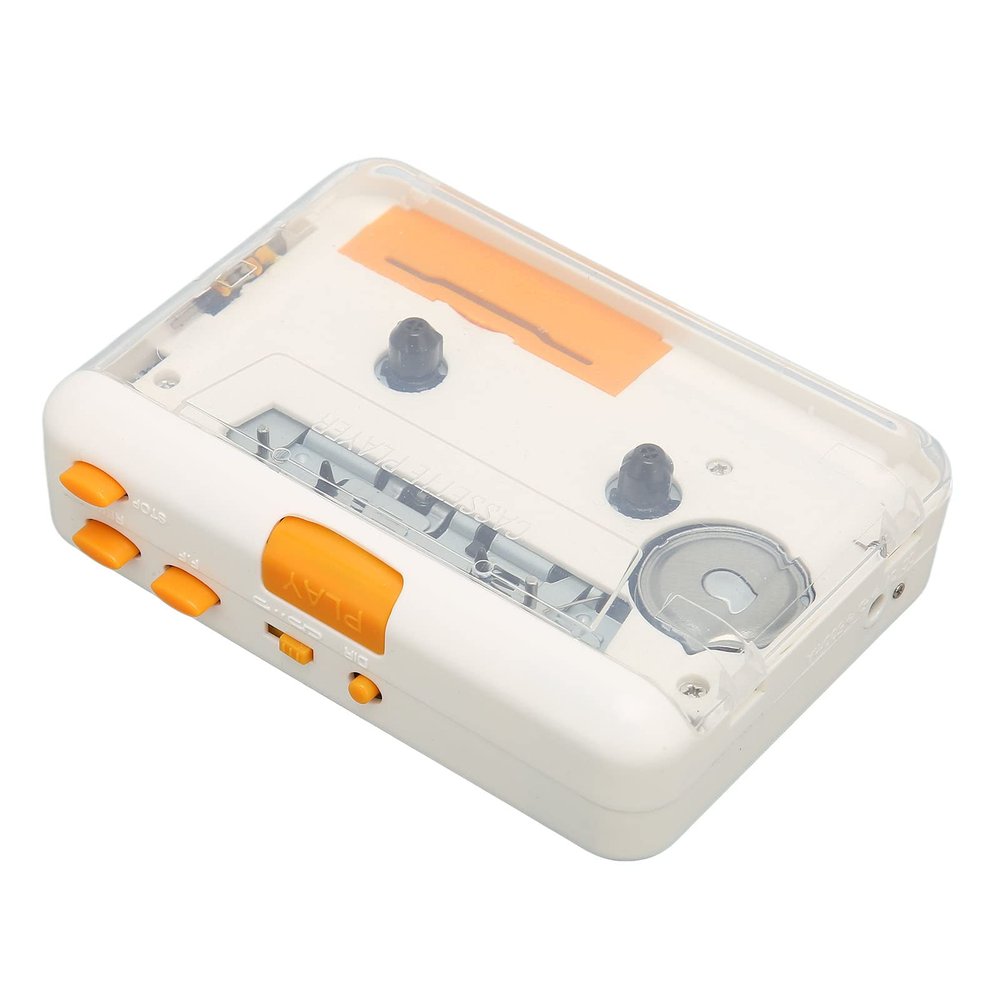 Akozon Portable USB Cassette ConverterPlug and Play MP3 Music Tape Player with Earphone- Ideal for and PC