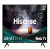 Hisense 32-Inch Class A4 Series HD 720p Smart Roku TV with Alexa Compatibility (32A4HNR) - Dolby Audio, Slim Bezel Design, Google Assistant view 1