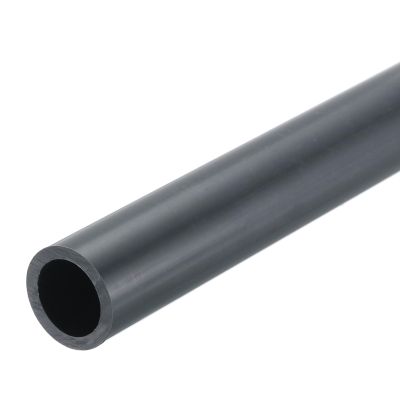 MECCANIXITY 7/8 Inch PVC Rigid Tube Round Pipe Tubing Hardware Tubing 16.6mm ID 22mm OD 8" Length Dark Grey High Impact for Water Pipe, Crafts