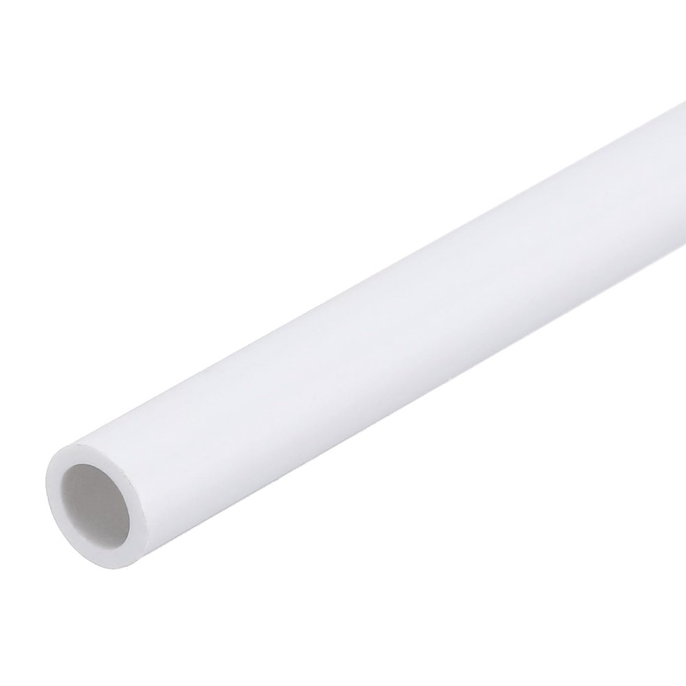 MECCANIXITY PVC Rigid Tube Round Pipe Tubing Hardware Tubing 4mm ID 6mm OD 8" Length White High Impact for Water Pipe, Crafts