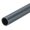 MECCANIXITY PVC Rigid Tube Round Pipe Tubing Hardware Tubing 9mm ID 11mm OD 8" Length Dark Grey High Impact for Water Pipe, Crafts view 1