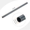 MECCANIXITY PVC Rigid Tube Round Pipe Tubing Hardware Tubing 9mm ID 11mm OD 8" Length Dark Grey High Impact for Water Pipe, Crafts view 2