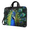 HCLYvexiria Laptop Shoulder Bag 15.6 inch Messenger Bag Blue Peacock Laptop Bag Computer Bag for Men Women view 1