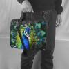 HCLYvexiria Laptop Shoulder Bag 15.6 inch Messenger Bag Blue Peacock Laptop Bag Computer Bag for Men Women view 2