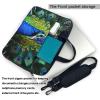 HCLYvexiria Laptop Shoulder Bag 15.6 inch Messenger Bag Blue Peacock Laptop Bag Computer Bag for Men Women view 4