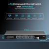 24 Port 2.5G PoE Switch Unmanaged with 24 Port 2.5Gb Base-T PoE+@400W + 2 x 10G SFP+ Uplink, NICGIGA 26 Port 2.5Gbe IEEE802.3af/at Power Over Ethernet Switch, Support WiFi6 AP, NAS, 4K PoE Camera NVR. view 4