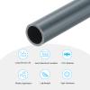 MECCANIXITY PVC Rigid Tube Round Pipe Tubing Hardware Tubing 8mm ID 10mm OD 8" Length Dark Grey High Impact for Water Pipe, Crafts view 3