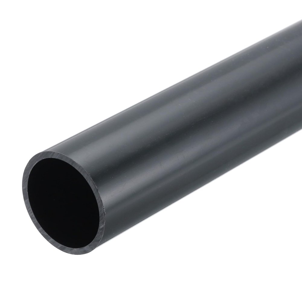 MECCANIXITY 1 1/4 Inch PVC Rigid Tube Round Pipe Tubing Hardware Tubing 28.2mm ID 32mm OD 8" Length Dark Grey High Impact for Water Pipe, Crafts