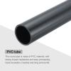 MECCANIXITY 1 1/4 Inch PVC Rigid Tube Round Pipe Tubing Hardware Tubing 28.2mm ID 32mm OD 8" Length Dark Grey High Impact for Water Pipe, Crafts view 4