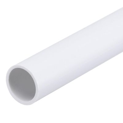 MECCANIXITY 1/2 Inch OD PVC Rigid Tube Round Pipe Tubing Hardware Tubing 10mm ID 12mm OD 8" Length White High Impact for Water Pipe, Crafts