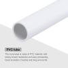 MECCANIXITY 1/2 Inch OD PVC Rigid Tube Round Pipe Tubing Hardware Tubing 10mm ID 12mm OD 8" Length White High Impact for Water Pipe, Crafts view 4