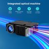 Wielio Projector with WIFI and Bluetooth, 15000L Portable Outdoor Movie Projector Compatible with Android/iOS/Windows/TV Stick/HDMI/USB(Grey), black view 3