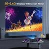 Wielio Projector with WIFI and Bluetooth, 15000L Portable Outdoor Movie Projector Compatible with Android/iOS/Windows/TV Stick/HDMI/USB(Grey), black view 4