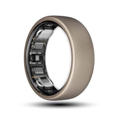 Amazfit Helio Smart Ring Health Tracker, Fitness Tracker Ring, No Subscription, Monitors Sleep, Heart Rate & Stress, Titanium Alloy, Fast 1.4-Hr Charging, Swim/Shower Water-Resistant (Size 10)