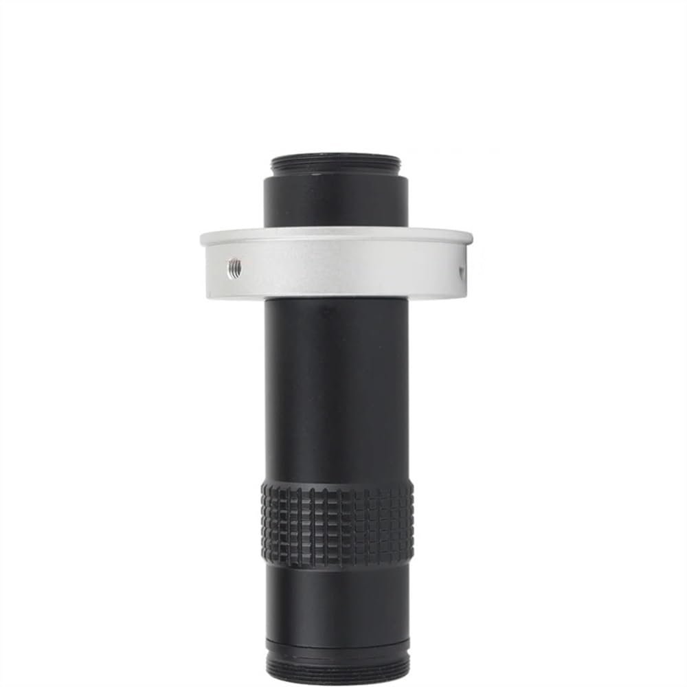 ZTBH Microscope Accessories Kit 100X 130X 180X 200X 300X 360X Adjustable Magnification C Mount Zoom Lens for HDMI VGA USB Industrial Video Microscope Camera Microscope Slides(Color:130X 50MM)