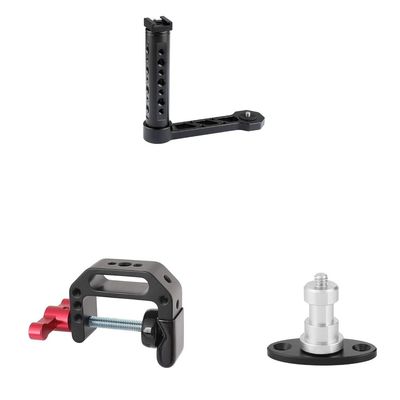 CAMVATE Universal L Bracket Handle + C-Clamp + 1/4"-20 Thread Screw Connector