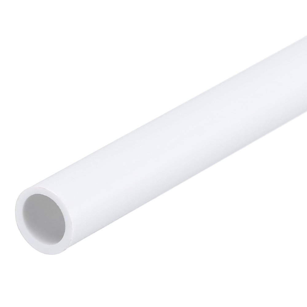 MECCANIXITY PVC Rigid Tube Round Pipe Tubing Hardware Tubing 6mm ID 8mm OD 8" Length White High Impact for Water Pipe, Crafts