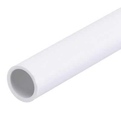 MECCANIXITY PVC Rigid Tube Round Pipe Tubing Hardware Tubing 8mm ID 10mm OD 8" Length White High Impact for Water Pipe, Crafts