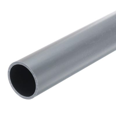 MECCANIXITY 1 1/4 Inch PVC Rigid Tube Round Pipe Tubing Hardware Tubing 27.2mm ID 32mm OD 8" Length Light Grey High Impact for Water Pipe, Crafts