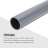 MECCANIXITY 1 1/4 Inch PVC Rigid Tube Round Pipe Tubing Hardware Tubing 27.2mm ID 32mm OD 8" Length Light Grey High Impact for Water Pipe, Crafts view 4