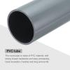 MECCANIXITY 2 3/8 Inch PVC Rigid Tube Round Pipe Tubing Hardware Tubing 54.8mm ID 60mm OD 8" Length Light Grey High Impact for Water Pipe, Crafts view 4