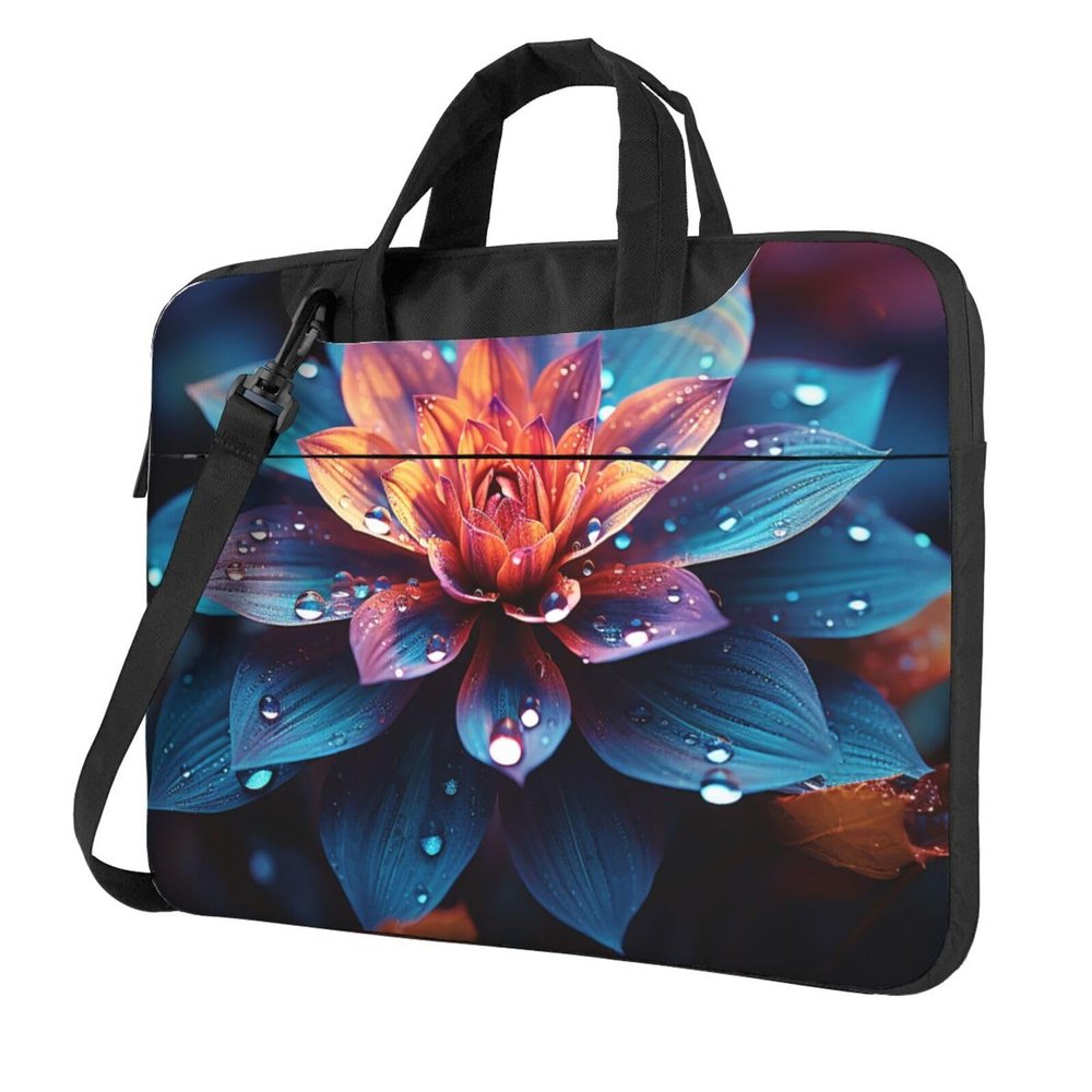 HCLYvexiria Laptop Shoulder Bag 15.6 inch Messenger Bag Beautiful Color Flower Laptop Bag Computer Bag for Men Women