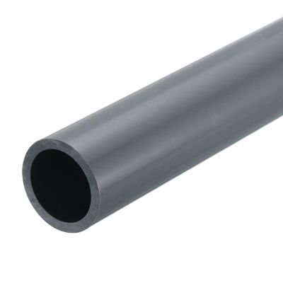 MECCANIXITY 1 1/4 Inch PVC Rigid Tube Round Pipe Tubing Hardware Tubing 25.6mm ID 32mm OD 8" Length Light Grey High Impact for Water Pipe, Crafts