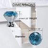 CHMADO Crystal Door knobs,4 Pieces Door Knobs Crystal Aluminum Alloy Knobs Round Base Shaped Knob Drawer Pull Handle Furniture Wardrobe Cupboard Dresser Pale Blue. view 2