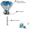 CHMADO Crystal Door knobs,4 Pieces Door Knobs Crystal Aluminum Alloy Knobs Round Base Shaped Knob Drawer Pull Handle Furniture Wardrobe Cupboard Dresser Pale Blue. view 3