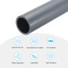 MECCANIXITY 1.5 Inch PVC Rigid Tube Round Pipe Tubing Hardware Tubing 31.6mm ID 38mm OD 8" Length Light Grey High Impact for Water Pipe, Crafts view 3