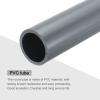 MECCANIXITY 1.5 Inch PVC Rigid Tube Round Pipe Tubing Hardware Tubing 31.6mm ID 38mm OD 8" Length Light Grey High Impact for Water Pipe, Crafts view 4