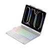 kaidisen 360 Rotatable Keyboard for iPad Pro 13 inch (M5/M4, 2025/2024) 7 Color Backlight Foldable Backlit Keyboard Case with Touchpad 360 Rotating,Silver view 2