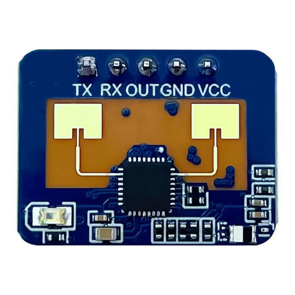 Kqcibz LD2410C 24G Radar Human Presence Sensor FMCW Radar Millimeter Wave Motion Detection Module DC5V Easy Install Easy to Use, Blue