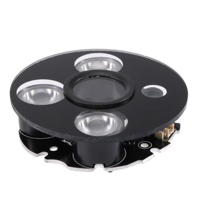 Kqcibz 3 Array IR led Spot Light Infrared 3X IR LED Board for CCTV Cameras Night Vision (53mm Diameter), black & white, 149244