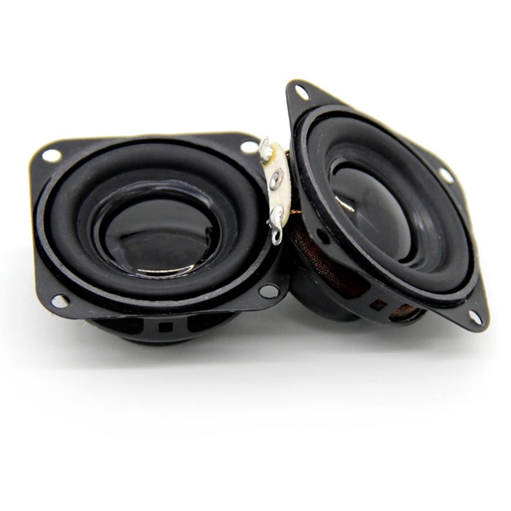 Kqcibz 2PCS 1.5 Inch Audio Speaker 4 3W 40mm Bass Multimedia Loudspeaker DIY Sound Speaker with Fixing Hole for Home Theater, Black, 500320166