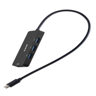 Elecom U3H-MH3006BBK USBHUB USB-C Bus Power USB-A x 3 HDMI x 1 11.8 inches (30 cm) Black