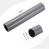 MECCANIXITY 1.6 Inch PVC Rigid Tube Round Pipe Tubing Hardware Tubing 34mm ID 40mm OD 8" Length Light Grey High Impact for Water Pipe, Crafts view 2