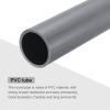 MECCANIXITY 1.6 Inch PVC Rigid Tube Round Pipe Tubing Hardware Tubing 34mm ID 40mm OD 8" Length Light Grey High Impact for Water Pipe, Crafts view 4