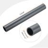MECCANIXITY 1 Inch PVC Rigid Tube Round Pipe Tubing Hardware Tubing 21.6mm ID 26mm OD 8" Length Light Grey High Impact for Water Pipe, Crafts view 2