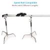 PROAIM Polaris Portable Camera Dolly-01 w Universal Track Ends for Rail/Track- 1.5"-1.98". Fits Mitchell Mount,75mm & 100mm Bowl Adapter. Payload up to 200kg/440lb for DSLR Video Camera view 3