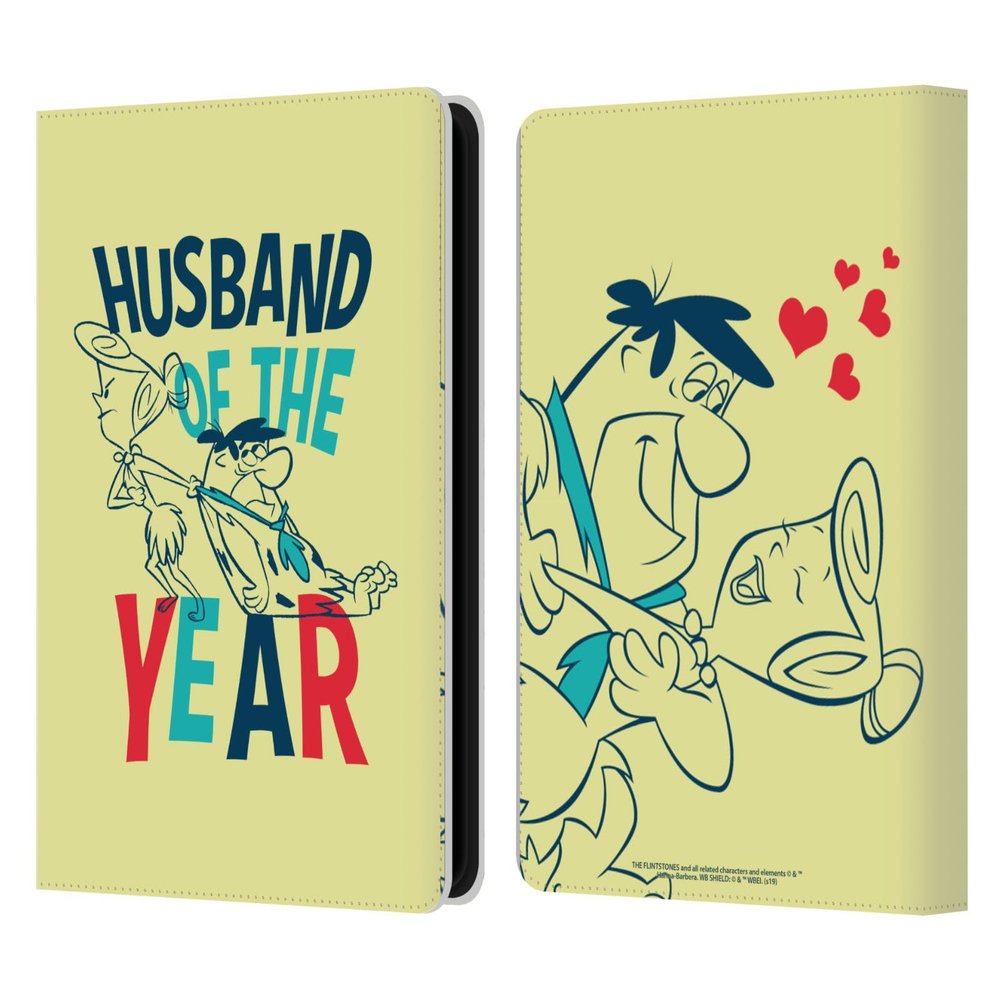 Head Case Designs Officially Licensed The Flintstones Husband of The Year Graphics Leather Wallet Case Compatible with Kindle Paperwhite 5 (2021)