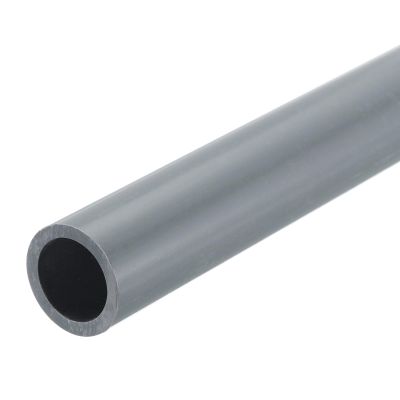 MECCANIXITY 7/8 Inch PVC Rigid Tube Round Pipe Tubing Hardware Tubing 16.6mm ID 22mm OD 8" Length Light Grey High Impact for Water Pipe, Crafts